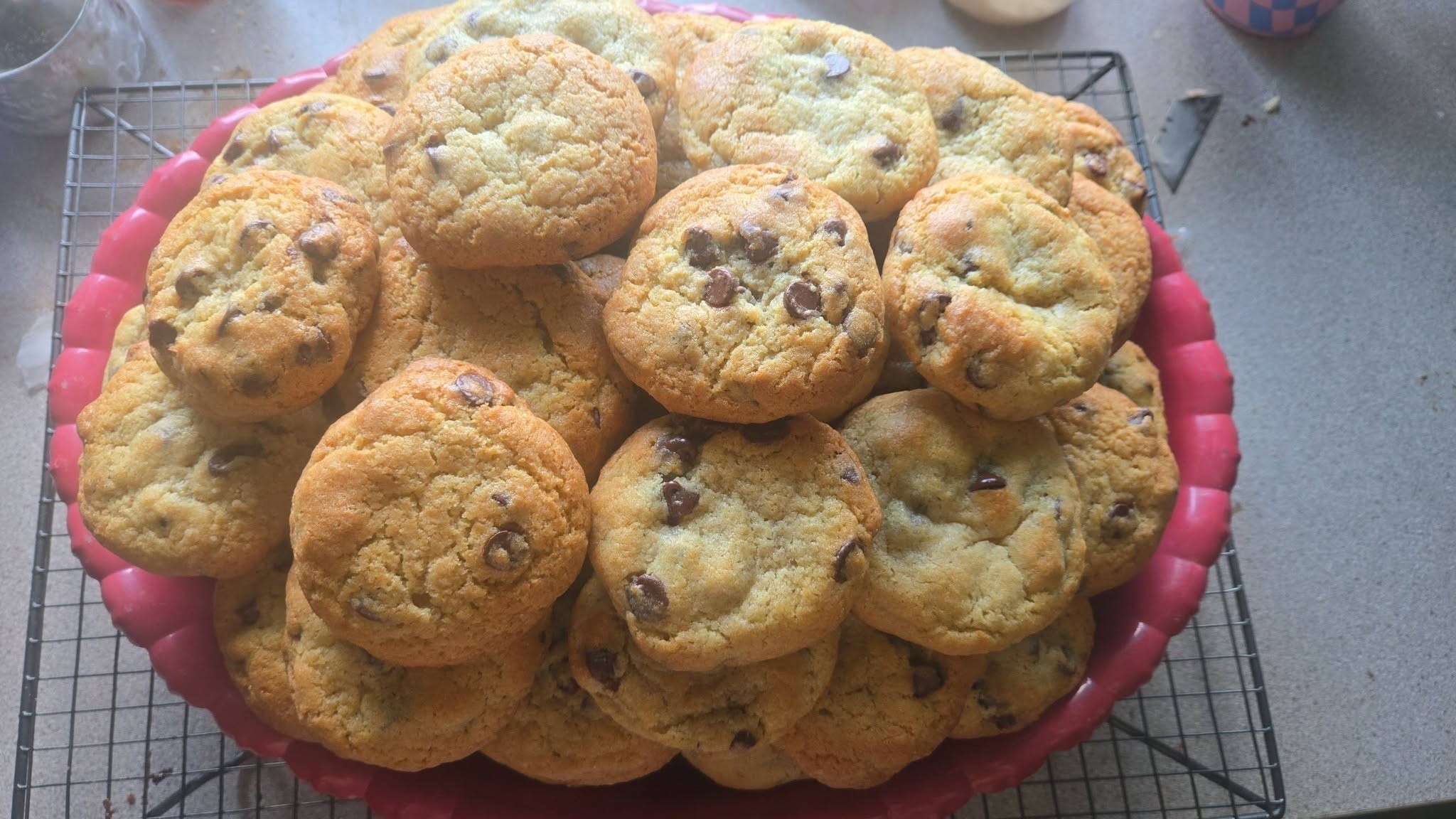Decorated cookies arranged on parchment